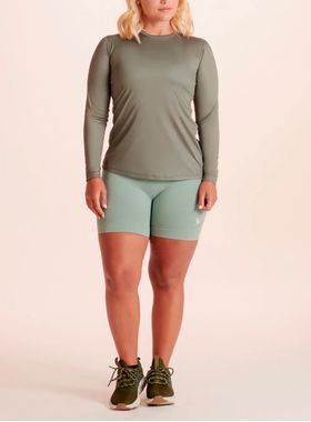 Camiseta Manga Longa Lupo Sport 77028-003 Feminina Repelente UV 50+ Poliamida T. P/XG