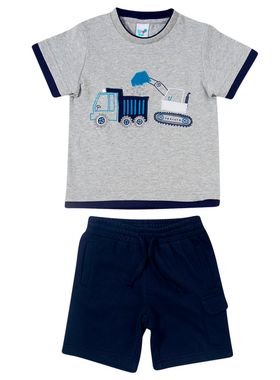 Conjunto Curto Tip Top 20881693K Infantil Bordado Algodão T. 01/03
