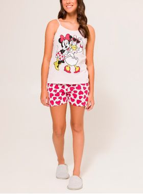 Pijama Curto Disney 50.03.0039 Juvenil Minnie e Margarida Meia Malha T. 10/14
