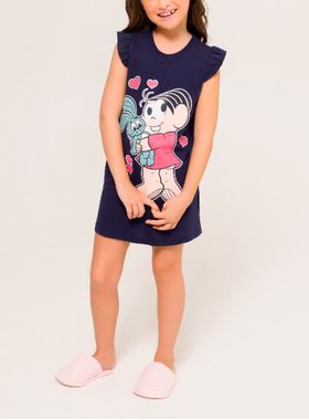 Camisola Curta Turma da Mônica 55.04.0010 Infantil Mônica Algodão T. 04/08