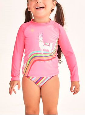 Conjunto Pingo de Alegria 112614P Infantil Blusa e Calcinha Proteção UV50+ Microfibra T. 04/10