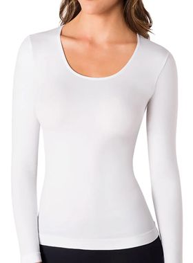 Blusa Manga Longa Lupo Loba 45184-001 Sem Costura Decote Redondo Microfibra T. M/G