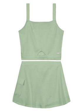 Conjunto Cropped Brandili 36291 Infantil Saia Shorts Algodão T. 08/14