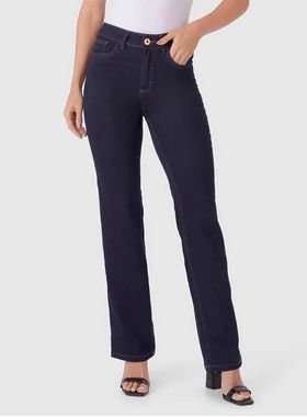 Calça Reta Malwee 1000110922 Feminina Jeans Stretch T. 36/46