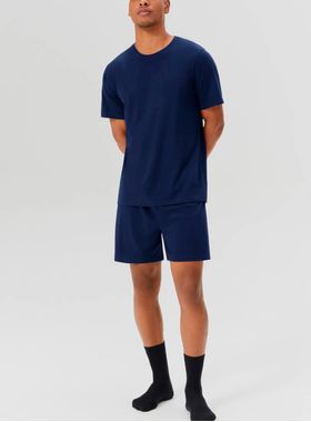 Pijama Curto Hering 7C7R Masculino Comfort Algodão Pima T. P/XXG