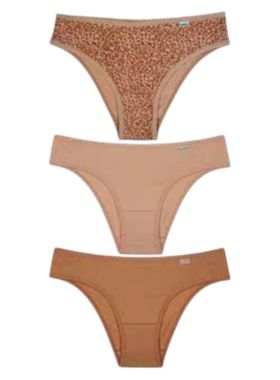 Kit/3 Calcinha Miss DelRio 51809 Infantil Sortidas Cotton T. P/GG