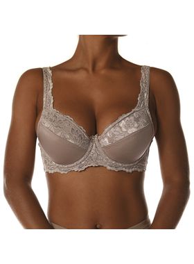 Sutiã Demillus 065104 Iridien Com Aro e Bojo Renda e Microfibra Taça B (Novo 065204) T. 44/54