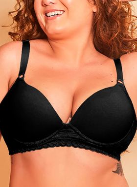 Sutiã Base Econfort SP 01 0007 Plus Size Renda Algodão T. 46/52