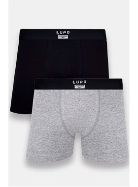 Kit/2 Cueca Boxer Lupo 18430-088 Masculina Algodão Com Elastano T. P/GG