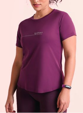 Camiseta Manga Curta Lupo Sport 77052-005 Feminina Proteção UV 50+ Poliamida T. P/XXG