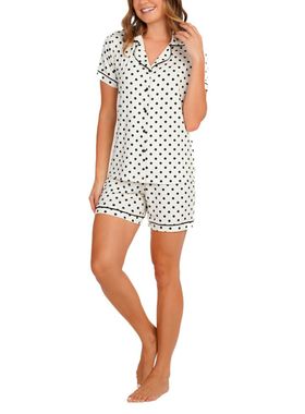 Short Doll Podiun 255140 Feminino Com Botões Poá Viscolycra T. P/G