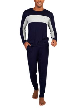 Pijama Longo Podiun 258122 Masculino Recorte Lateral Viscolycra T. M/GG