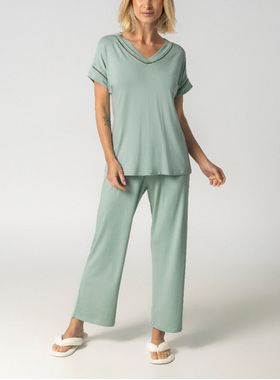 Pijama Capri Inspirate 130400 Feminino Homewear Viscose T. P/GG