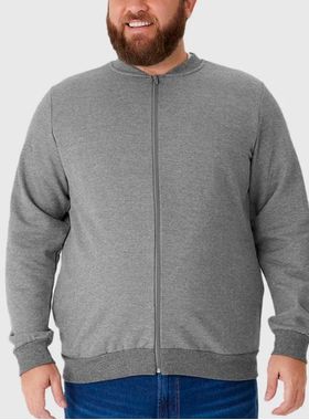 Jaqueta Bomber Moletom Malwee 1000094107 Masculina Plus Size Flanelada T. G1/G3