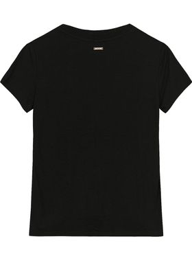 Blusa Manga Curta Mullet Enfim 1000058544 Feminina Viscose Stretch T. P/GG