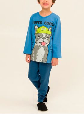 Pijama Longo Borth 27.01.0070 Infantil Super Cool Moletinho T. 04/08