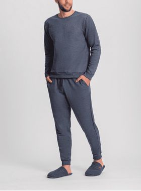 Pijama Longo Mensageiro Dos Sonhos 0141449 Masculino Moletinho Felpado T. M/GG