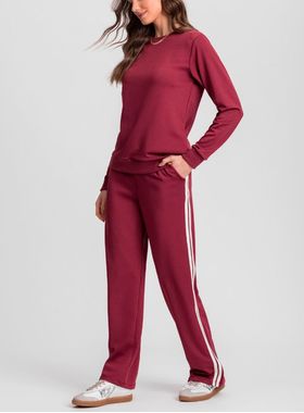 Conjunto Longo Mensageiro Dos Sonhos 0141507 Feminino Faixa Lateral Molecotton T. M/GG
