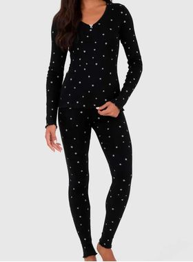 Pijama Longo Malwee 1000128770 Feminino Estampa Poá Algodão T. P/XGG