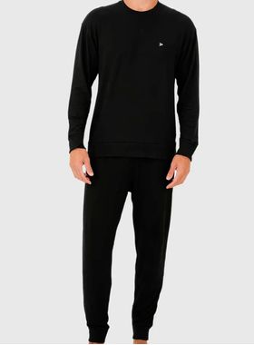 Pijama Longo Malwee 1000128748 Masculino Moletinho e Viscose  T. M/XGG