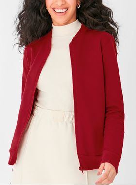 Jaqueta Moletom Malwee 1000026297 Feminina Flanelada Algodão T. P/XGG