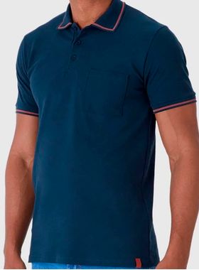 Camisa Polo Malwee 1000126885 Masculina Piquet Stretch T. M/XGG