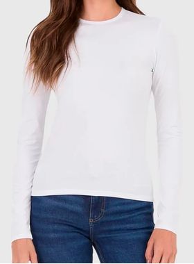Blusa Manga Longa Malwee 1000128799 Feminina Básica Malha Térmica T. P/GG