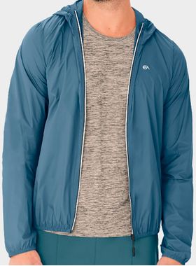 Jaqueta Corta Vento Enfim 1000100041 Masculina Active Com Zíper e Capuz Poliamida T. P/XGG
