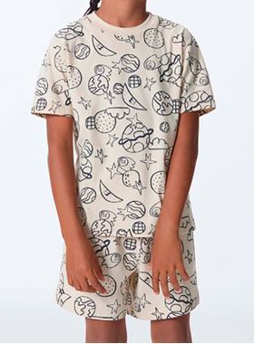 Pijama Curto Hering 56KW Infantil Algodão T.04/14
