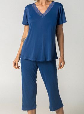 Pijama Capri Inspirate 130420 Feminino Renda e Microfibra T. P/GG