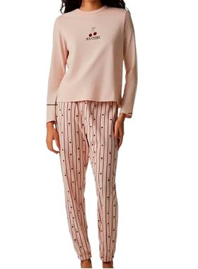 Pijama Longo Hering 7CZ7 Feminino Jogger Estampado Algodão T. P/XG