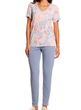 Pijama Longo Paulienne 173.74 Feminino Estampado Renda e Liganete T. 42/52