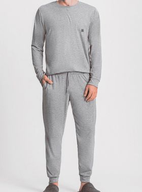 Pijama Longo Mensageiro Dos Sonhos 0141446 Masculino Com Bolsos 1/2 Malha T. P/GG