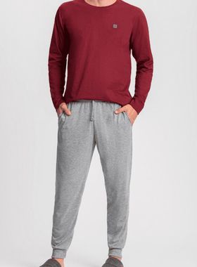 Pijama Longo Mensageiro Dos Sonhos 0141447 Masculino Atemporal 1/2 Malha Algodão T. P/GG
