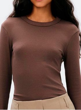 Blusa Manga Longa Hering 4H5R Feminina Slim Ribana Canelada T. P/XG