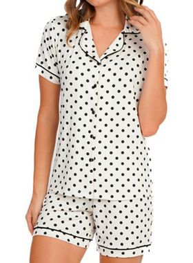 Short Doll Podiun 255140 Feminino Com Botões Poá Viscolycra T. P/G