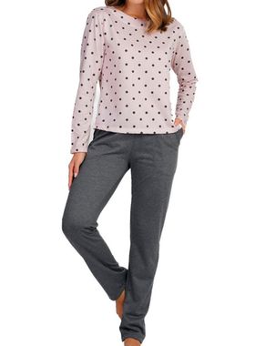 Pijama Longo Podiun 255190 Feminino Poá Moletinho T. P/GG