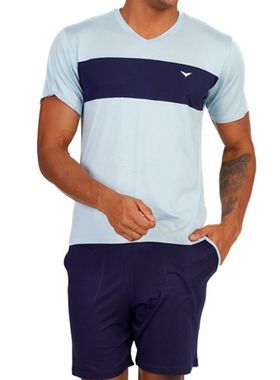 Pijama Curto Podiun 258124 Masculino Gola V Viscolycra T. M/XG