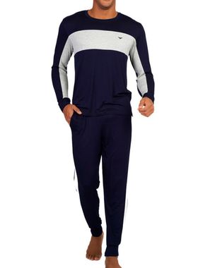 Pijama Longo Podiun 258122 Masculino Recorte Lateral Viscolycra T. M/GG