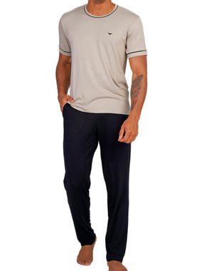 Pijama Longo Podiun 258128 Masculino Gola Redonda Viscolycra T. M/GG