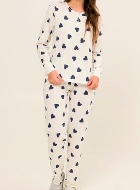 Pijama Longo Daisy Days 26.38.0054 Feminino Peitilho Com Botões Algodão T. M/GG