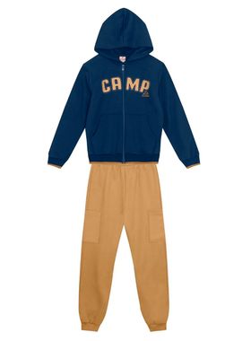 Conjunto Longo Brandili 55954 Infantil Com Capuz e Bolsos Moletom T. 04/10