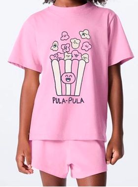 Pijama Curto Hering 56DW Infantil Estampado Algodão T. 06/14