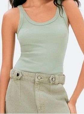 Regata Hering N1TE Feminina Slim Ribana Algodão T. P/EXG