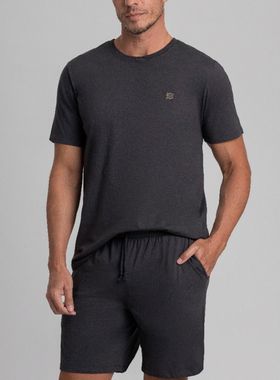 Pijama Curto Mensageiro Dos Sonhos 0131966 Masculino Com Bolsos Algodão T. M/GG