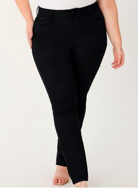 Calça Skinny Malwee 1000129463 Feminina Plus Size Cintura Média Sarja Super Stretch T. 48/54