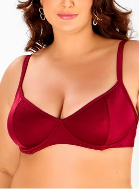 Top Meia Taça Banho de Mar 621.129 Feminino Beach Plus Recorte Microfibra T. 48/54