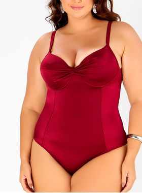 Maiô Banho de Mar 621.527 Feminino Beach Plus Com Bojo Microfibra T. 52/54