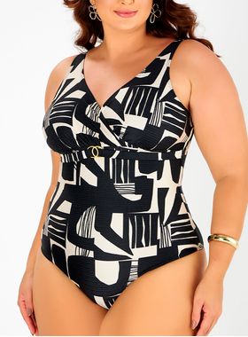 Maiô Modelador Banho de Mar 617.579 Feminino Zero Barriga Estampado Microfibra T. 52/54