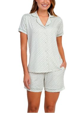 Short Doll Podiun 265084 Feminino Americano Poá Viscolycra T. P/XG